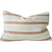 The Coastal Linen Blend Cushion 40x60cm Lumbar - Cream | Terracotta Stripe
