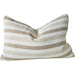 The Coastal Linen Blend Cushion 40x60cm Lumbar - Cream | Warm Camel Stripe