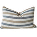 The Coastal Linen Blend Cushion 40x60cm Lumbar - Cream | Navy | Tam Stripe