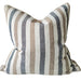 The Coastal Linen Blend Cushion 55cm Square - Cream | Navy | Tam Stripe