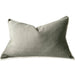 Reine Heavyweight Linen Cushion 40x60cm Lumbar - Sage Green | Off White Border