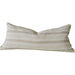 The Coastal Linen Blend Cushion 40x90cm Long Lumbar - Cream | Sand Stripe
