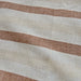 The Coastal Linen Blend Cushion 55cm Square - Cream | Terracotta Stripe