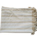 The Coastal Linen Blend Massive Throw Bedcover 150cm x 230cm - Cream | Sand Stripe