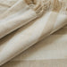 The Coastal Linen Blend Massive Throw Bedcover 150cm x 230cm - Cream | Sand Stripe