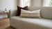 The Coastal Linen Blend Cushion 55cm Square - Cream | Warm Camel Stripe