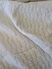 Mosaic Jacquard Double Sided Linen Cotton Bedcover 240 x 260cm | Off White & Beige