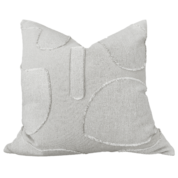 Shabby Chic Heavy Weight French Linen Cotton Cushion Feather Filled 55cm Square - Aria