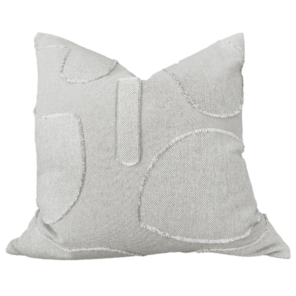 RESTOCK SOON | Shabby Chic Heavy Weight French Linen Cotton Cushion Feather Filled 55cm Square - Aria