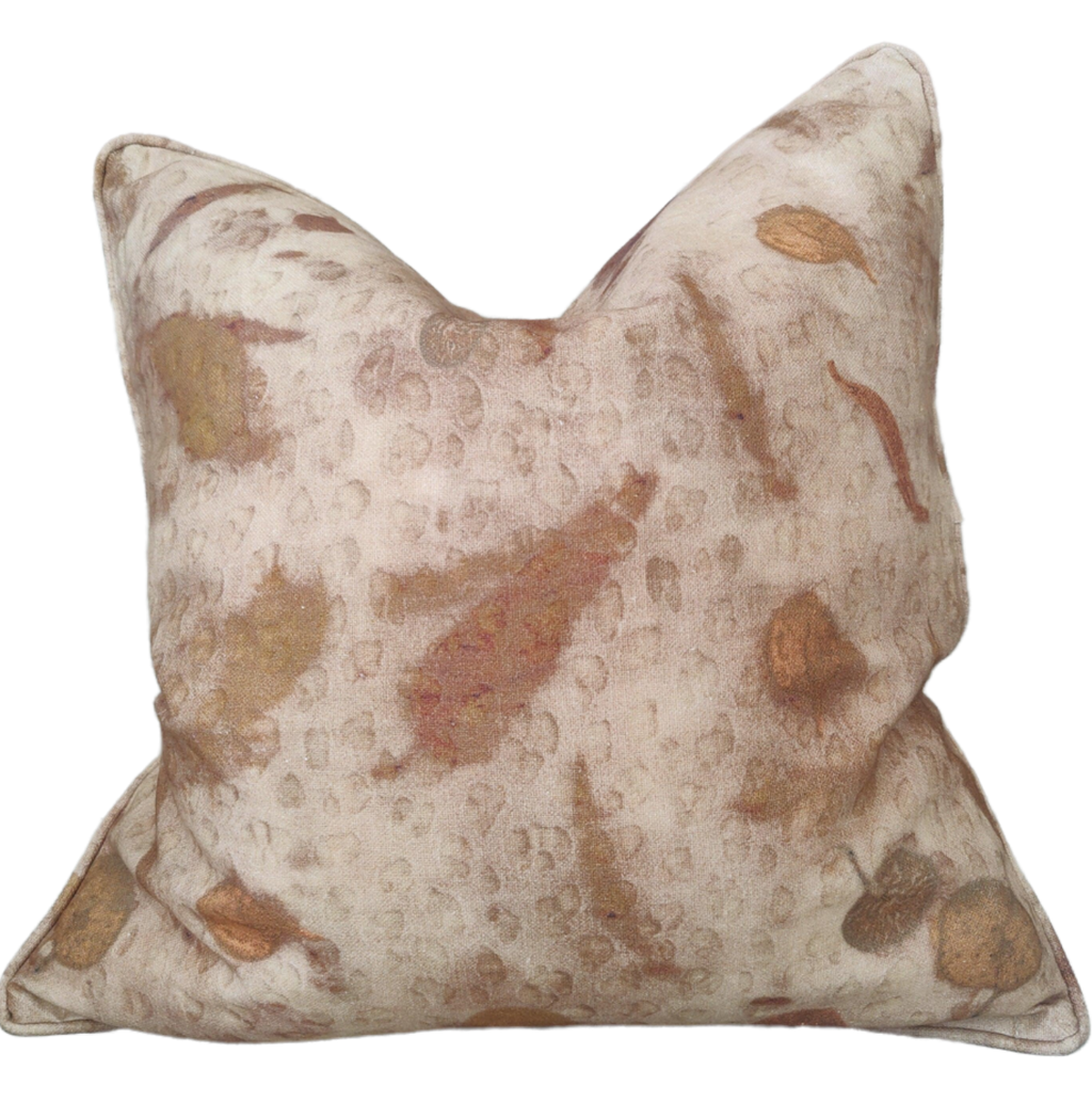 Autumn Foliage in Stream French Linen Cushion 55cm Square Feather Filled
