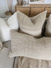 LAST ONE | Détente Multi-Weave Rustic Texture Pure French Linen 55cm Square Feather Filled - Kyoto