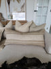 LIMITED STOCK LEFT |Détente Multi-Weave Rustic Texture Pure French Linen 40x90cm Long Lumbar Feather Filled - Kyoto