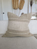 LAST ONE | Détente Multi-Weave Rustic Texture Pure French Linen 55cm Square Feather Filled - Kyoto