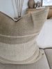 LAST ONE | Détente Multi-Weave Rustic Texture Pure French Linen 55cm Square Feather Filled - Kyoto