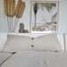 LIMITED STOCK LEFT |Détente Multi-Weave Rustic Texture Pure French Linen 40x90cm Long Lumbar Feather Filled - Kyoto