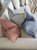 Champêtre Heavy Weight French Linen Cushion 40x60cm Lumbar Feather Filled - Rose Pink