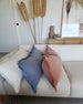 Champêtre Heavy Weight French Linen Cushion 40x90cm Lumbar Feather Filled - Rose Pink