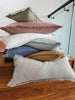 Champêtre Heavy Weight French Linen Cushion 40x90cm Lumbar Feather Filled - Rose Pink