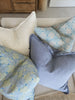 Champêtre Heavy Weight French Linen Cushion 40x60cm Lumbar Feather Filled - Classic Blue