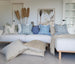 LAST ONE - Champêtre Heavy Weight French Linen Cushion 55cm Square - Sage Green