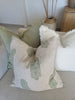 LAST ONE - Champêtre Heavy Weight French Linen Cushion 55cm Square - Sage Green