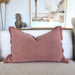 Champêtre Heavy Weight French Linen Cushion 40x60cm Lumbar Feather Filled - Rose Pink