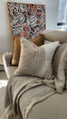 Pisa Linen with Jute Embroidery Double Sided Cushion 55cm Square