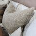 LAST ONE - Détente Hand-loomed Rustic Texture Pure French Linen 55cm Square- Natural Cross