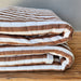 Cannes Cotton Quilted Bed Cover Massive Blanket 230x200cm - Toffee Striped