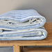BACKORDER NOW *EARLY OF MAY* Cannes Cotton Quilted Bed Cover Massive Blanket 230x200cm - Blue Striped