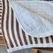 Cannes Cotton Quilted Bed Cover Massive Blanket 230x200cm - Toffee Striped
