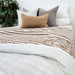 Cannes Cotton Quilted Bed Cover Massive Blanket 230x200cm - Toffee Striped