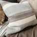 Millard Heavy Weight French Linen Cushion 55cm Square - Gordes Striped Brown Tone