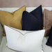 Millard Jacquard Linen Cushion 40x60cm Lumbar - Gassin White