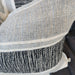 Détente Multi-Weave Rustic Texture Pure French Linen 40x60cm Lumbar - Kyoto Black/ Natural / Steel Blue