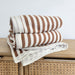 Cannes Cotton Quilted Bed Cover Massive Blanket 230x200cm - Toffee Striped