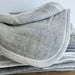 LAST ONE - Cannes Cotton Quilted Bed Cover Massive Blanket 230x200cm - Light  Grey | Pinstriped
