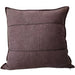 Eveleigh Stonewashed Linen Cotton Cushion 55cm Square - Chocolate Brown | Embroidery Double Striped