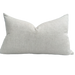 Fontainebleau Cotton Velvet & French Linen Two Sided Feather Filled Cushion 40cmx60cm Lumbar- Black Swan
