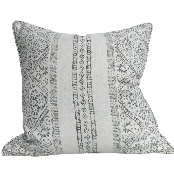 Designer Fabric Linen Cushion 55cm Square Feather Filled-Bali