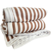 Cannes Cotton Quilted Bed Cover Massive Blanket 230x200cm - Toffee Striped