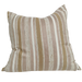 Orléans Hand Loomed Mulberry Silk Texture Cushion 55cm Square - Earthy Tone Striped