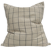 Irish Plaid Rustic Linen Cotton Cushion 55cm Square - Black