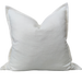 Mahal Texure Pure French Linen Cushion 55cm Square - Off White