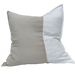 Nantes 100% Pure French Linen Cushion 55cm Square - Tortilla & White