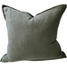 RESTOCK SOON  - Millard Linen Cotton Cushion 55cm Square - Nimes Khaki Green