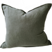 RESTOCK SOON  - Millard Linen Cotton Cushion 55cm Square - Nimes Khaki Green