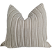 RESTOCK SOON - LIMITED STOCK LEFT | Détente Rustic Texture Pure French Linen 55cm Square Feather Filled - Charleston Striped