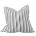 Granville Linen Cotton Cushion 50cm Square - Classic Blue Striped