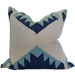 Bebandem Hand-Loomed Kilim Thick Cotton Cushion 55x55cm - Blue Green Tone